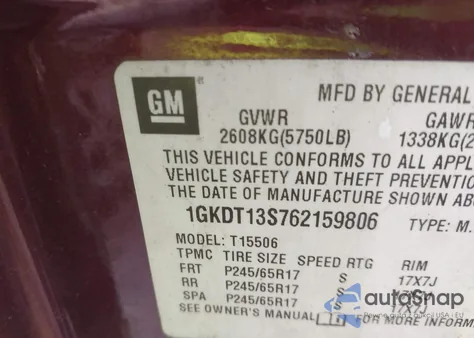 2006 GMC Envoy Sle z USA, uszkodzony, nr VIN 1GKDT13S762159806